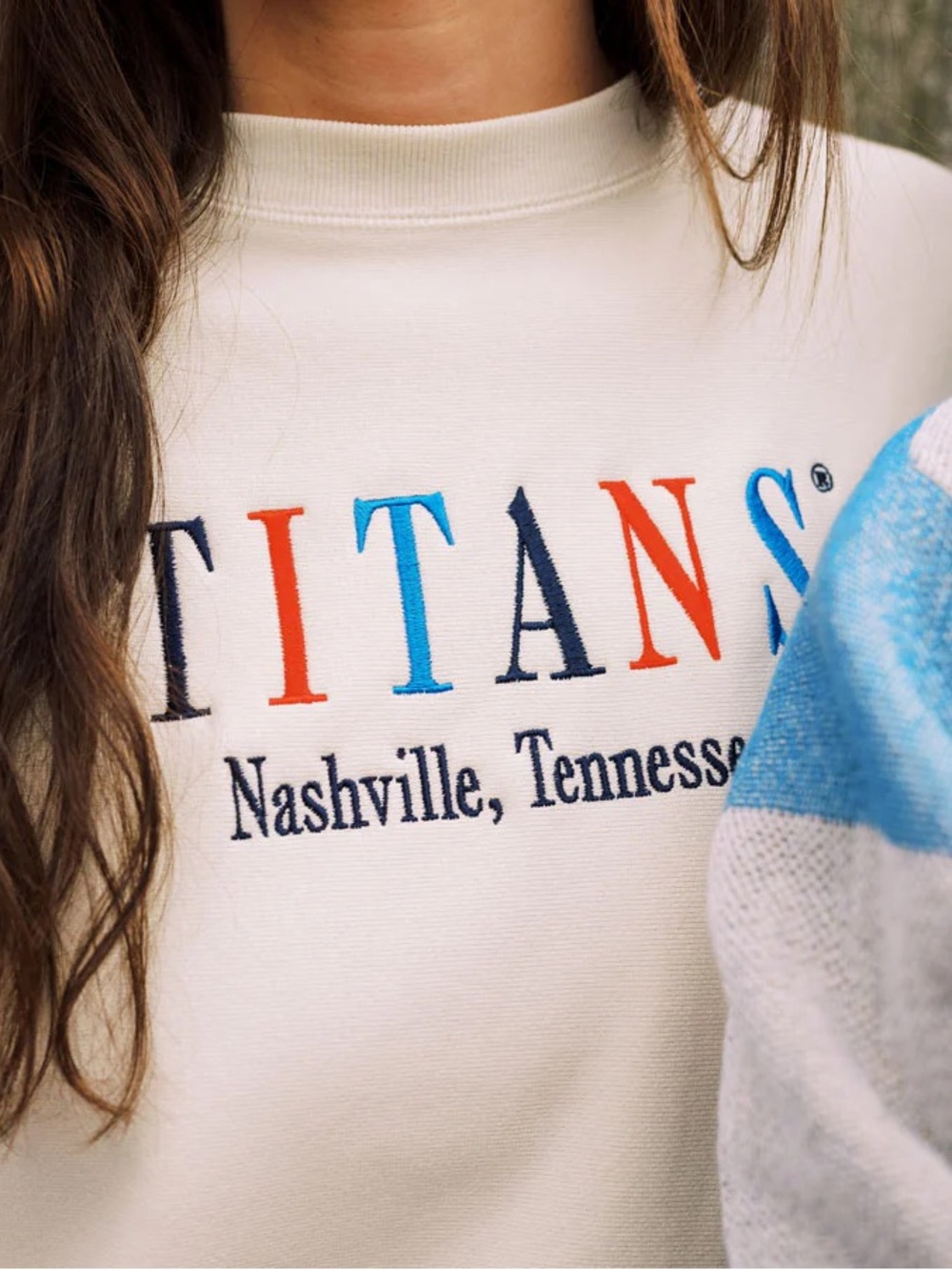 Titans Nashville Crewneck Sweatshirt - White